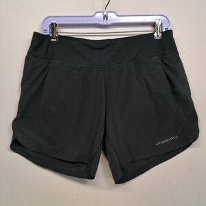 Brooks Chaser 7" Running Shorts Womens Medium Drilayer Black Moving Comfort